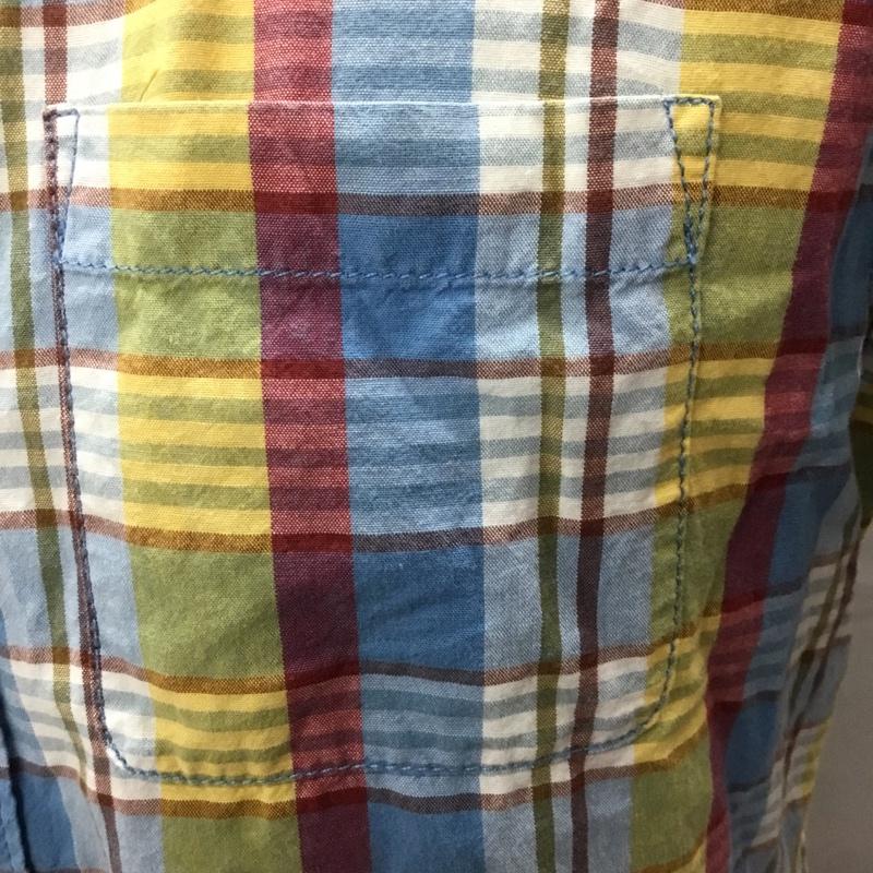 グローバルワーク GLOBAL WORK シャツ、ブラウス 半袖 半袖シャツ チェックシャツ カラーシャツ カジュアルシャツ M チェック マルチカラー / マルチカラー /  メンズ USED 古着 中古 10108840