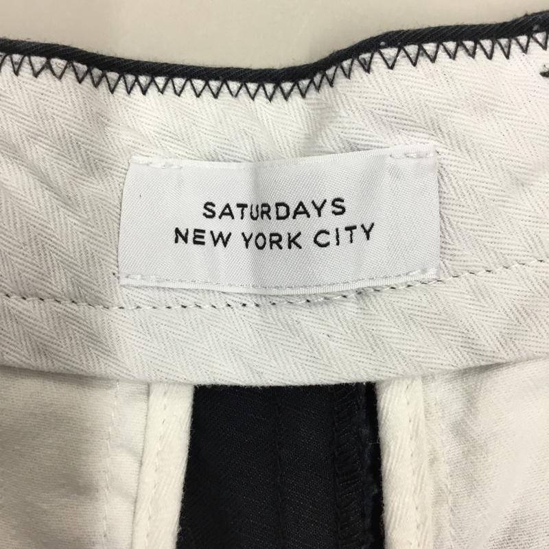 サタデーズサーフニューヨークシティー SATURDAYS SURF NYC パンツ チノパン チノパン カジュアルパンツ ワイドパンツ ストレートパンツ 29インチ 無地 紺 / ネイビー /  メンズ USED 古着 中古 10117714