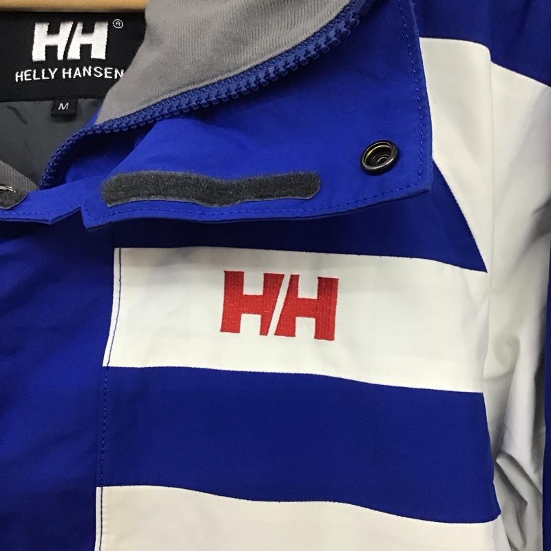 ヘリーハンセン HELLY HANSEN ジャケット、上着 ジャケット、ブレザー ジップアップジャケット ナイロンジャケット アウター M ボーダー柄 白 / ホワイト / X 青 / ブルー /  メンズ USED 古着 中古 10137209