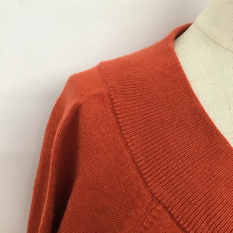 ニコアンド niko and... ニット、セーター 長袖 ST66RE01MB Vネック 3 無地 橙 / オレンジ /  レディース USED 古着 中古 10121520