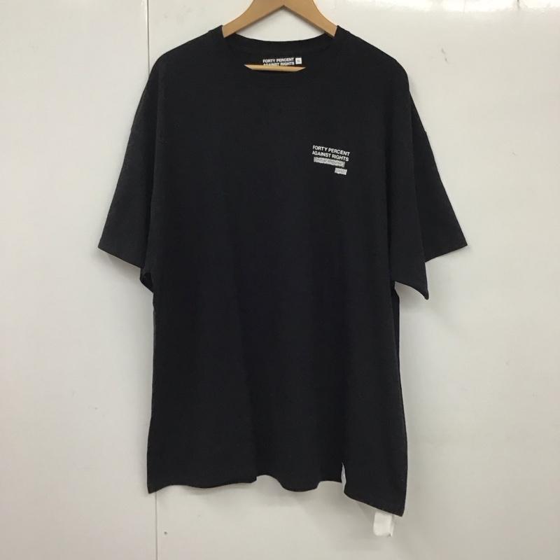 フォーティーパーセントアゲインストライツ FORTY PERCENTS AGAINST RIGHTS Tシャツ 半袖 XL ロゴ、文字 X プリント 黒 / ブラック /  メンズ USED 古着 中古 10134971