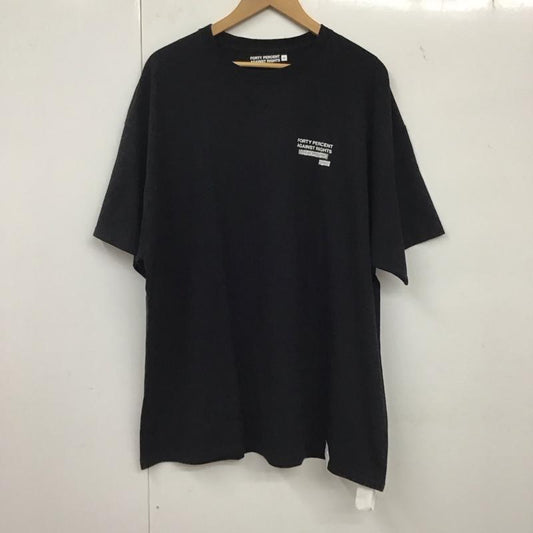 フォーティーパーセントアゲインストライツ FORTY PERCENTS AGAINST RIGHTS Tシャツ 半袖 XL ロゴ、文字 X プリント 黒 / ブラック /  メンズ USED 古着 中古 10134971