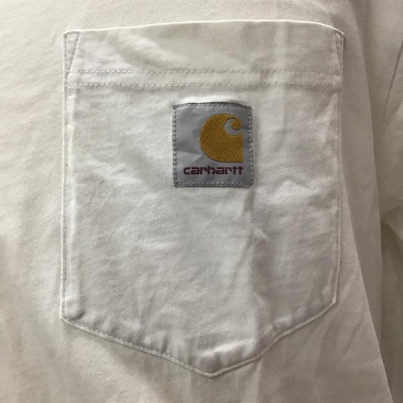カーハート Carhartt カットソー 半袖 半袖カットソー プリントTシャツ クルーネックカットソー L ロゴ、文字 白 / ホワイト /  メンズ USED 古着 中古 10113195