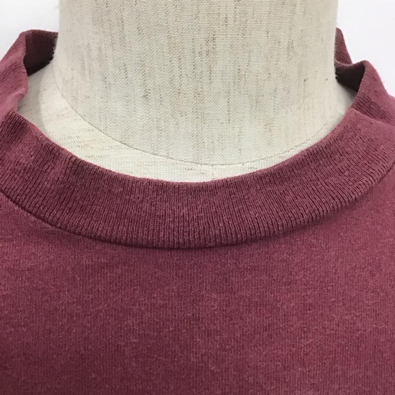 ステューシー STUSSY Tシャツ 半袖 クルーネック プリント 90年代 M ロゴ、文字 えんじ / ワインレッド /  メンズ USED 古着 中古 10107639