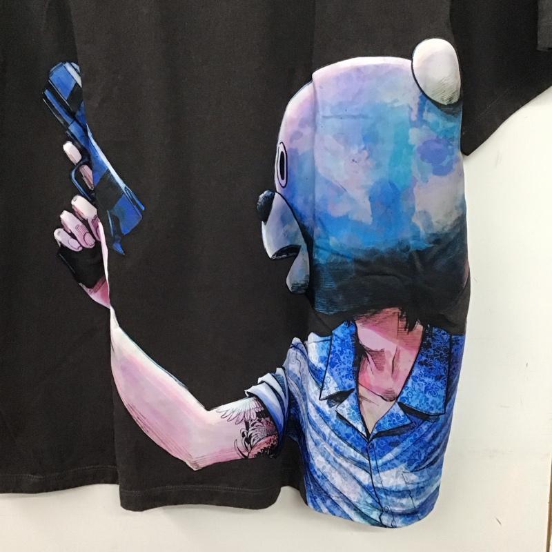 グラニフ graniph Tシャツ 半袖 半袖カットソー プリントTシャツ クルーネックカットソー XL キャラクター ダークグレー / ダークグレー /  メンズ USED 古着 中古 10145972