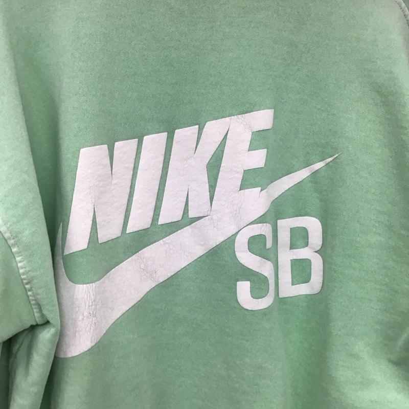 ナイキ NIKE トレーナー 長袖 長袖トレーナー スウェット クルーネック プルオーバー FREE ロゴ、文字 薄緑 / ライトグリーン /  メンズ USED 古着 中古 10148512