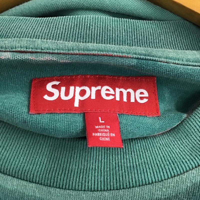 シュプリーム Supreme Tシャツ 半袖 DISCHARGE S/S TOP ディスチャージ L ロゴ、文字 X プリント 緑 / グリーン /  メンズ USED 古着 中古 10134881