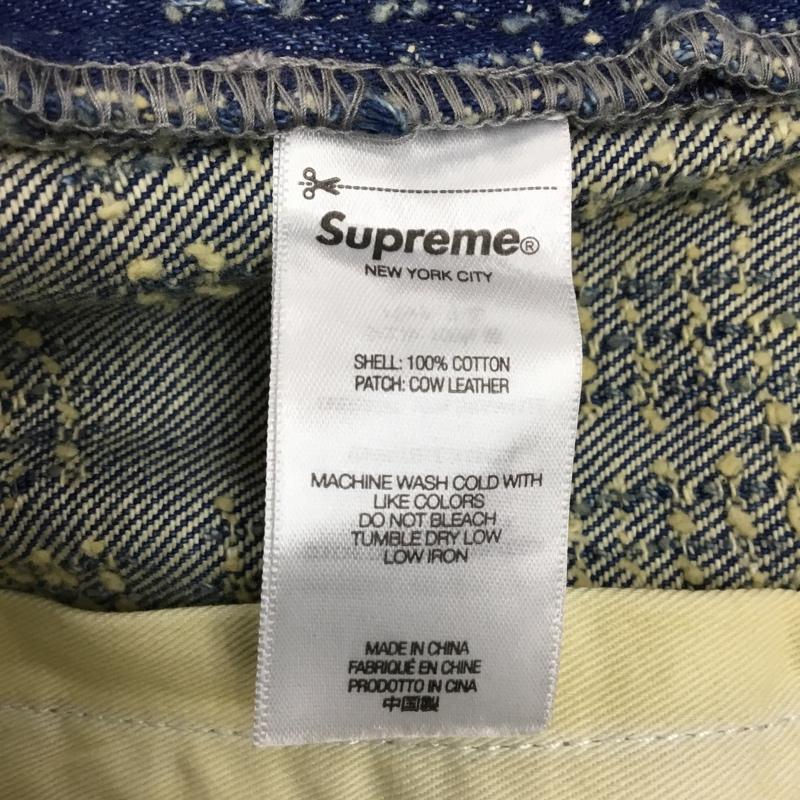 シュプリーム Supreme パンツ デニム、ジーンズ デニムパンツ ストレートパンツ ワイドパンツ カジュアルパンツ 34 ロゴ、文字 インディゴ / インディゴ /  メンズ USED 古着 中古 10114798