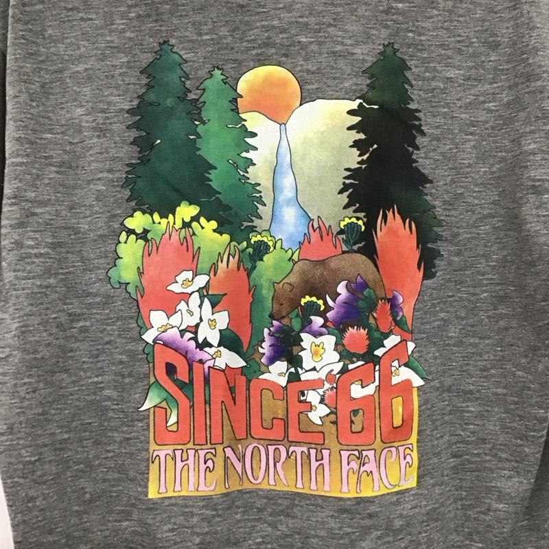 ザノースフェイス THE NORTH FACE Tシャツ 半袖 nt32105 Tシャツ 半袖カットソー プリントTシャツ M ロゴ、文字 灰 / グレー /  メンズ USED 古着 中古 10139553