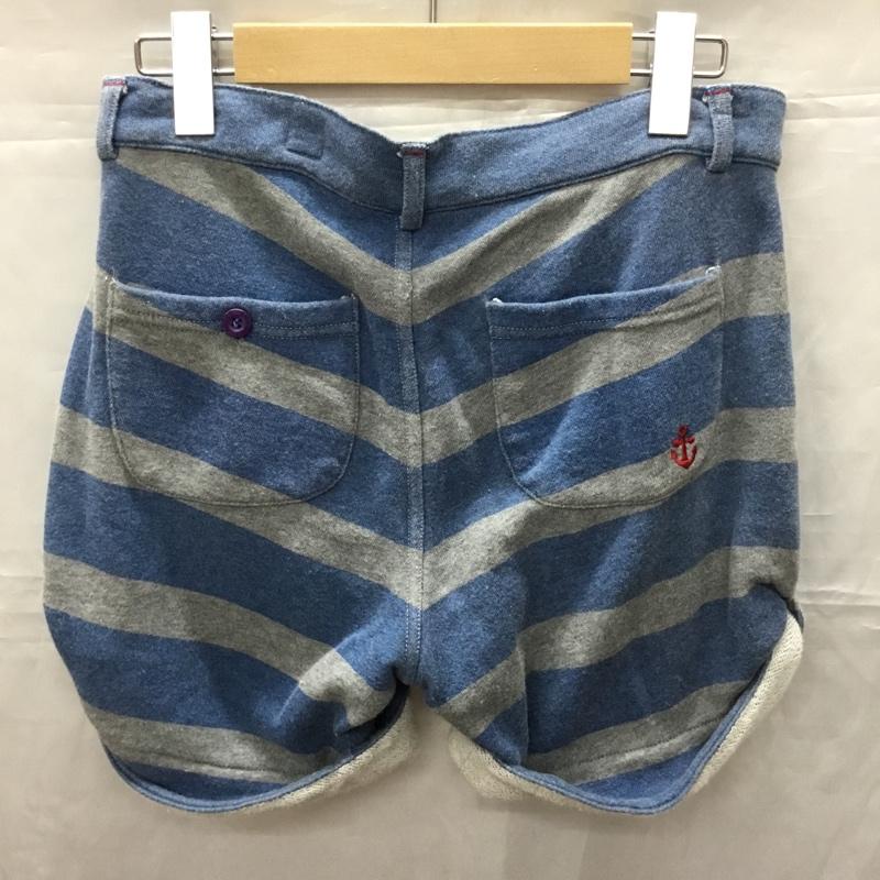 ロデオクラウンズ Rodeo Crowns パンツ ショートパンツ ショートパンツ ハーフパンツ カジュアルパンツ 1 ボーダー柄 灰 / グレー / X 水色 / ライトブルー /  レディース USED 古着 中古 10114283