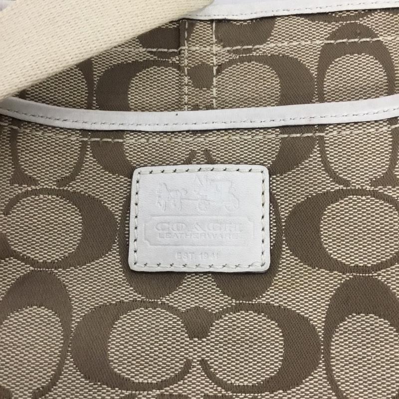 コーチ COACH ショルダーバッグ ショルダーバッグ 41542 シグネチャー ロゴ、文字 ベージュ / ベージュ / X 白 / ホワイト /  レディース USED 古着 中古 10131804