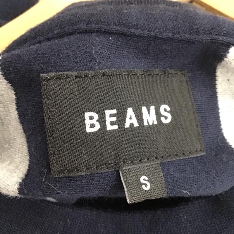 ビームス BEAMS Tシャツ 半袖 半袖カットソー プリントTシャツ クルーネックカットソー S ストライプ 灰 / グレー / X 紺 / ネイビー /  メンズ USED 古着 中古 10130575