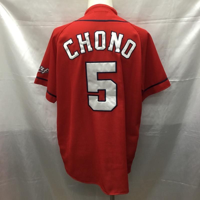 デサント DESCENTE シャツ、ブラウス 半袖 DOR-H5009A 広島東洋カープ CHONO 5 ユニフォーム L ロゴ、文字 赤 / レッド /  メンズ USED 古着 中古 10109639