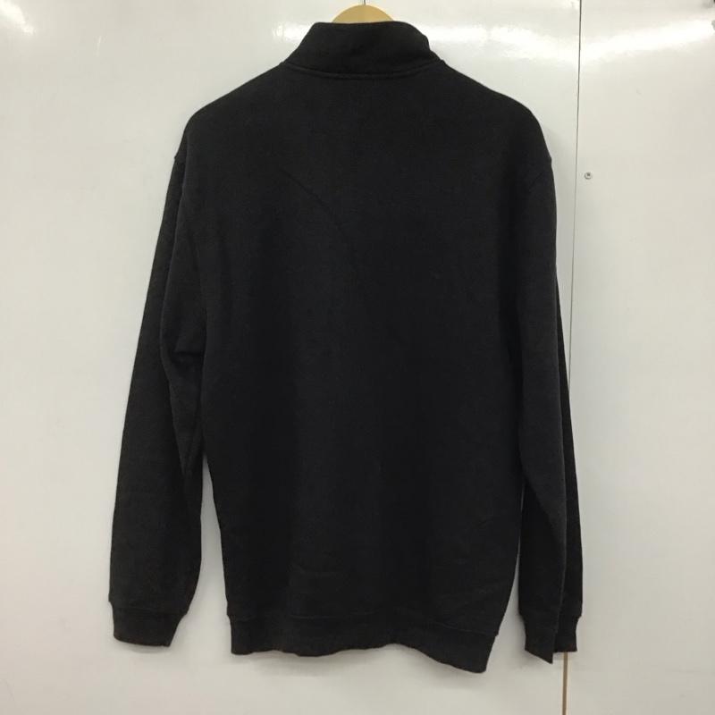 ギャップ GAP トレーナー 長袖 長袖トレーナー スウェット ジップネック M ロゴ、文字 黒 / ブラック /  メンズ USED 古着 中古 10142572