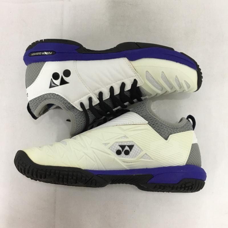 ヨネックス YONEX スニーカー スニーカー SHTF3MGC パワークッションフュージョンレブ3メンGC テニスシューズ 箱有 23.5cm 23.5cm ロゴ、文字 白 / ホワイト / X 黒 / ブラック / X 青 / ブルー /  レディース USED 古着 中古 10150025