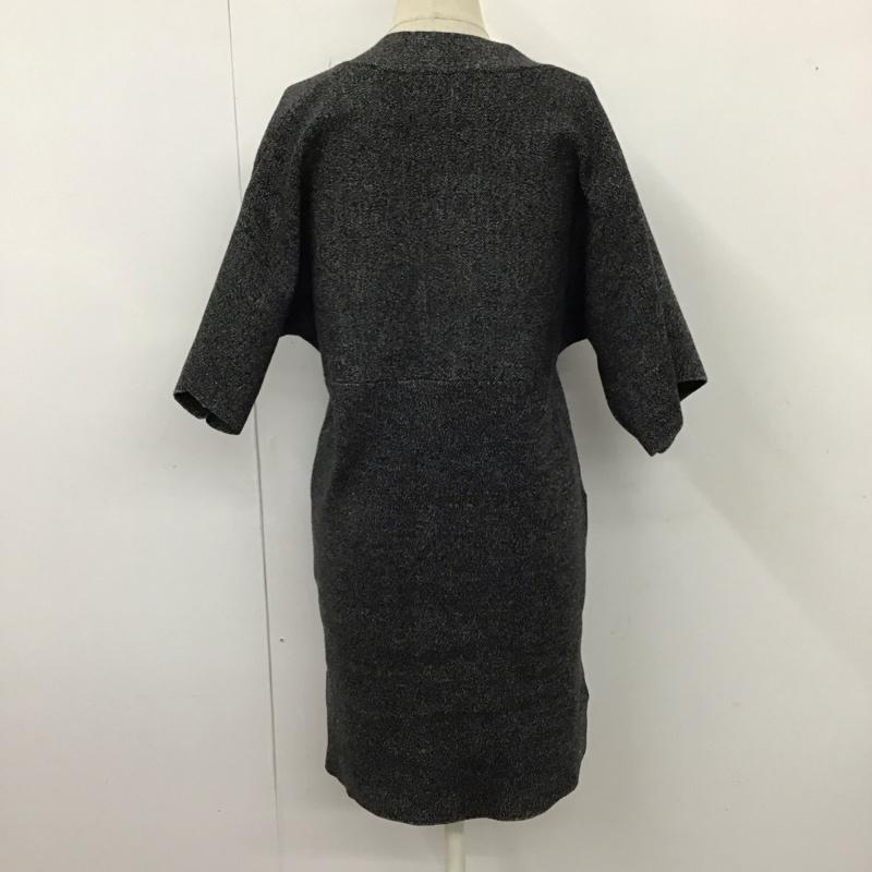 ザラ ZARA ワンピース ミニスカート ニット S 無地 チャコールグレー / チャコールグレー /  レディース USED 古着 中古 10121487
