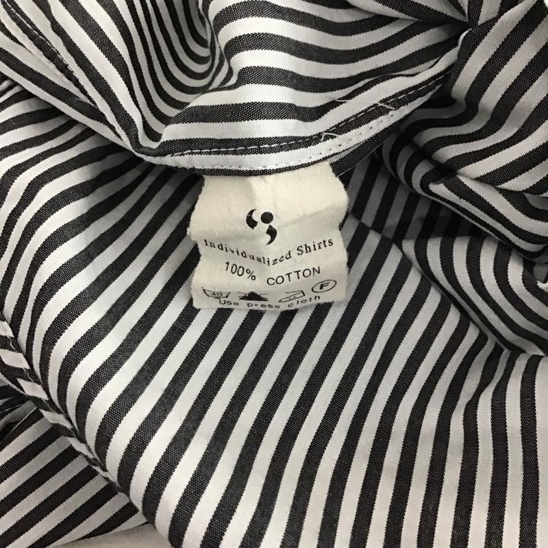 インディビジュアライズドシャツ INDIVIDUALIZED SHIRTS シャツ、ブラウス 長袖 長袖シャツ ストライプシャツ ボタンダウンシャツ ストライプ 白 / ホワイト / X 黒 / ブラック /  メンズ USED 古着 中古 10130724