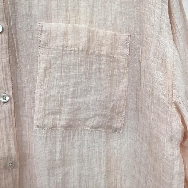 ローリーズファーム LOWRYS FARM シャツ、ブラウス 長袖 長袖シャツ 無地シャツ ノーカラーシャツ 2 無地 桃 / ピンク /  レディース USED 古着 中古 10142697