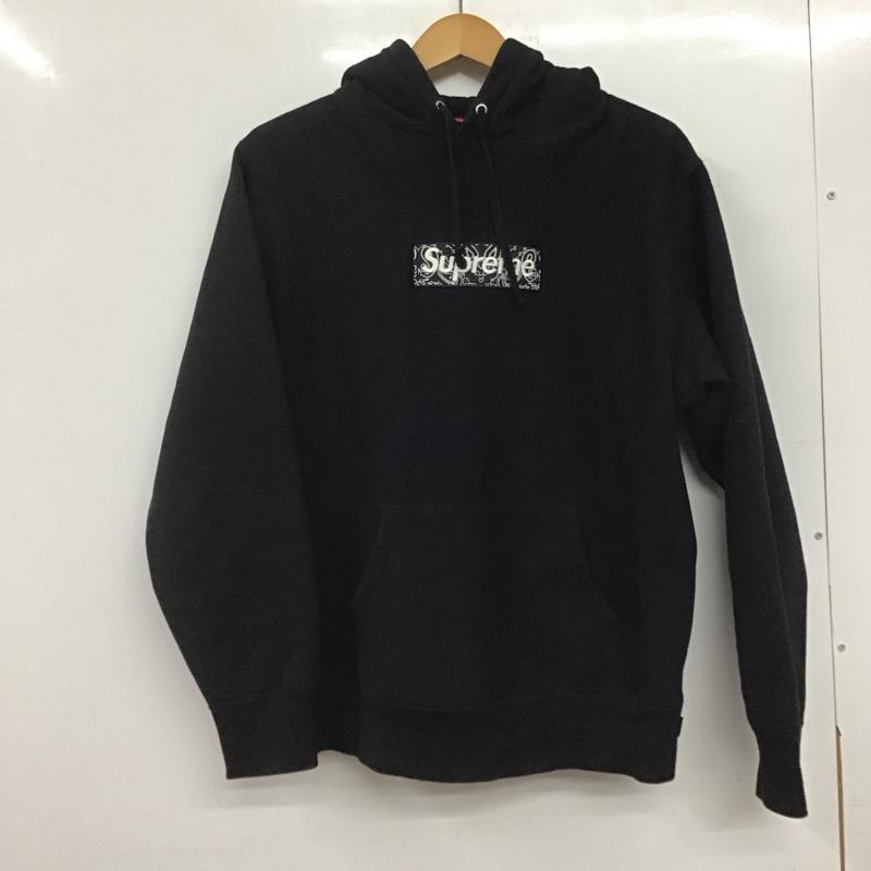 シュプリーム Supreme パーカー 長袖 19AW SUPREMEBandanaBoxLogoHoodedSweatshirt プルオーバーパーカー S ロゴ、文字 黒 / ブラック /  メンズ USED 古着 中古 10144990