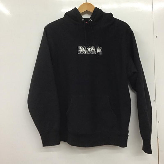 シュプリーム Supreme パーカー 長袖 19AW SUPREMEBandanaBoxLogoHoodedSweatshirt プルオーバーパーカー S ロゴ、文字 黒 / ブラック /  メンズ USED 古着 中古 10144990