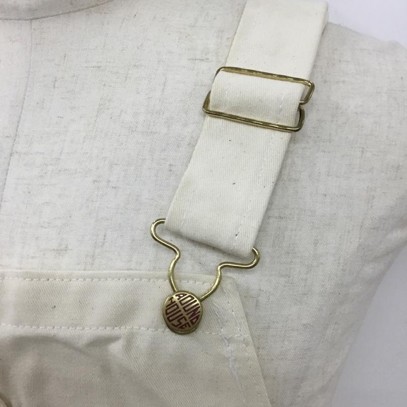 ラウンドハウス ROUND HOUSE サロペット・オーバーオール サロペット、オーバーオール オーバーオール オールインワン ワイドパンツ カジュアルパンツ ロゴ、文字 アイボリー / アイボリー /  メンズ USED 古着 中古 10120471