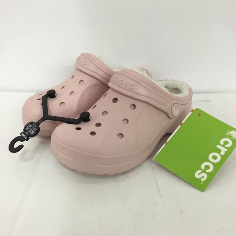クロックス crocs シューズ シューズ 16245-952 18.5cm ralen lined clog 18.5cm 無地 桃 / ピンク /  ガールズ USED 古着 中古 10125079