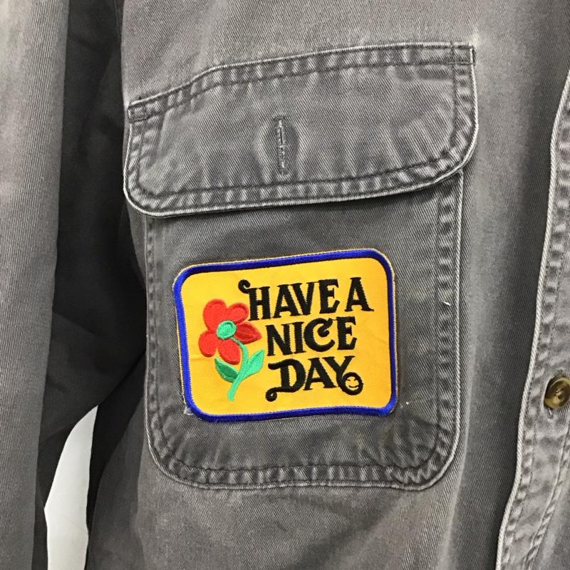 カーハート Carhartt シャツ、ブラウス 長袖 ボタンダウンシャツ M 無地 チャコールグレー / チャコールグレー /  メンズ USED 古着 中古 10110528