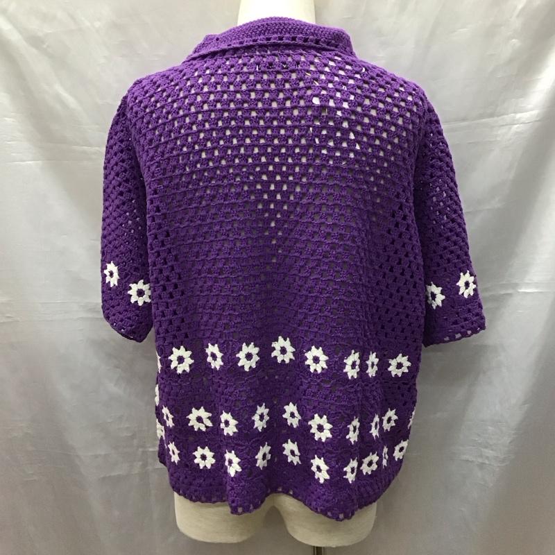 ジャーナルスタンダード レリューム JOURNAL STANDARD relume シャツ、ブラウス 半袖 22-080-464-9010-1-0 CALIFORNIA クロシェ編み 半袖ニットシャツ タグ付き M  紺 / ネイビー /  メンズ USED 古着 中古 10121213