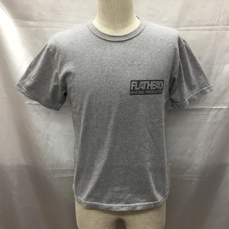 フラットヘッド FLATHEAD Tシャツ 半袖 38 プリント 灰 / グレー /  メンズ USED 古着 中古 10109608