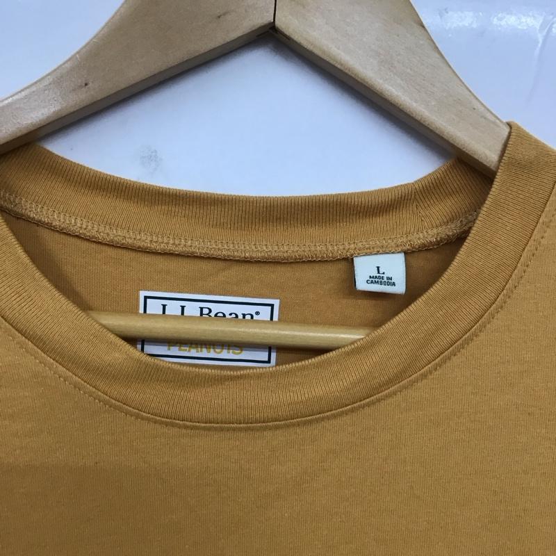 エルエルビーン L.L.Bean Tシャツ 半袖 半袖カットソー プリントTシャツ クルーネックカットソー L プリント 黄 / イエロー /  メンズ USED 古着 中古 10129817