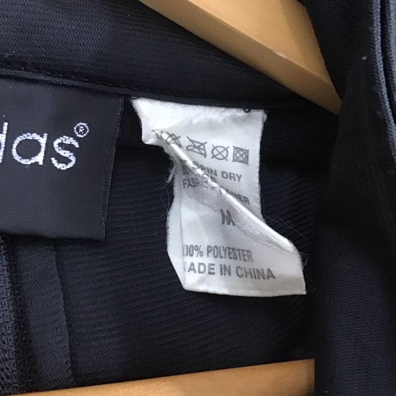 アディダス adidas ジャケット、上着 ジャケット、ブレザー ジップアップジャケット アウター ジャージ 古着 M ロゴ、文字 黒 / ブラック /  メンズ USED 古着 中古 10146990
