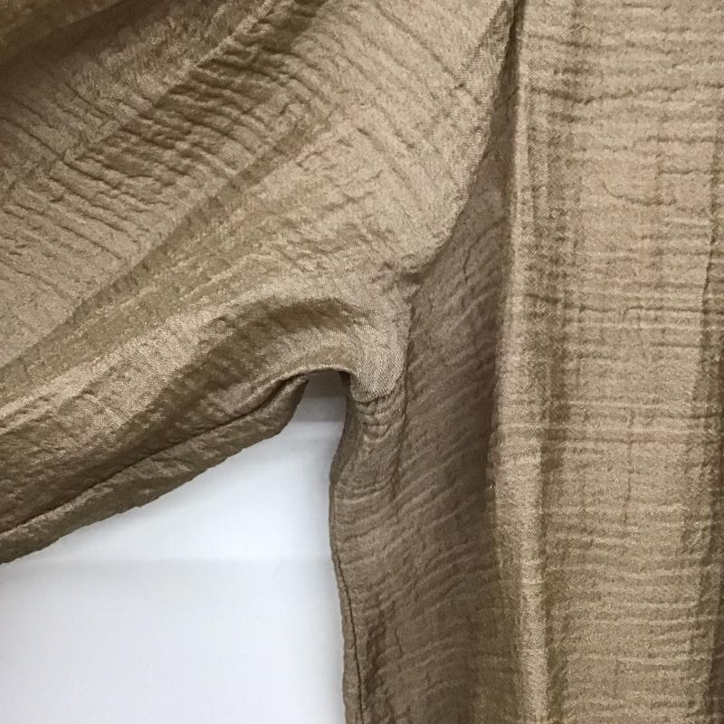 アルシーヴ archives シャツ、ブラウス 長袖 AR-0536 シアーブラウス リボンタイ 無地 茶 / ブラウン /  レディース USED 古着 中古 10149496