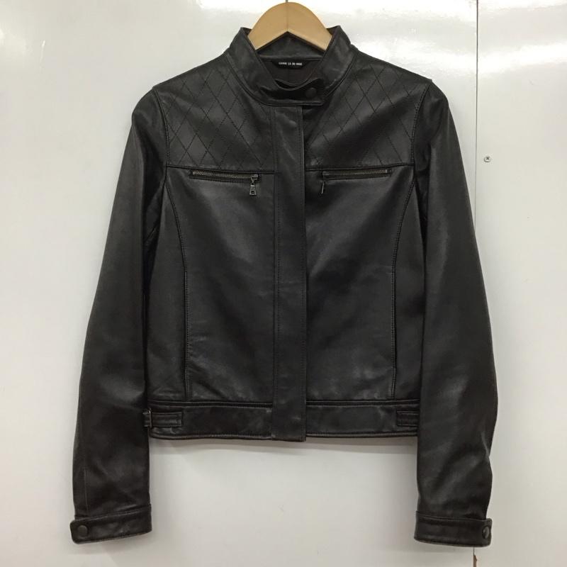 コムサデモード COMME CA DUMODE ジャケット、上着 レザージャケット 00-02LS02 ラムレザー 羊革 無地 ダークブラウン / ダークブラウン /  レディース USED 古着 中古 10143815