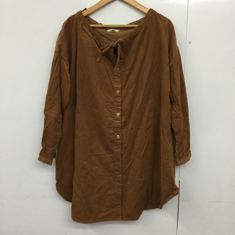 スタディオクリップ studio CLIP チュニック 長袖 MF19Z004-1 コーデュロイ FREE 無地 茶 / ブラウン /  レディース USED 古着 中古 10144661