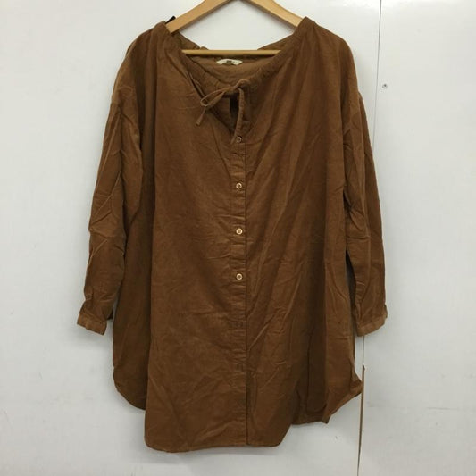 スタディオクリップ studio CLIP チュニック 長袖 MF19Z004-1 コーデュロイ FREE 無地 茶 / ブラウン /  レディース USED 古着 中古 10144661