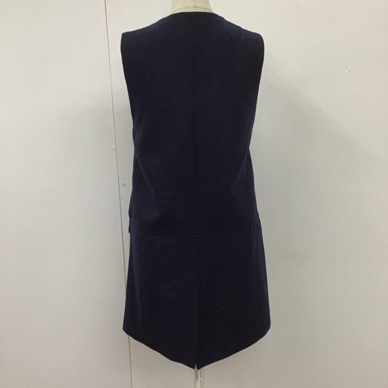 ザラ ZARA TRAFALUC ベスト ベスト ベスト ノースリーブカットソー 前ボタン S 無地 紺 / ネイビー /  レディース USED 古着 中古 10113840