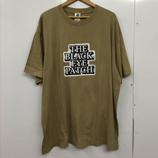 ブラックアイパッチ Black eye patch Tシャツ 半袖 半袖カットソー プリントTシャツ クルーネックカットソー XL プリント ベージュ / ベージュ /  メンズ USED 古着 中古 10150133