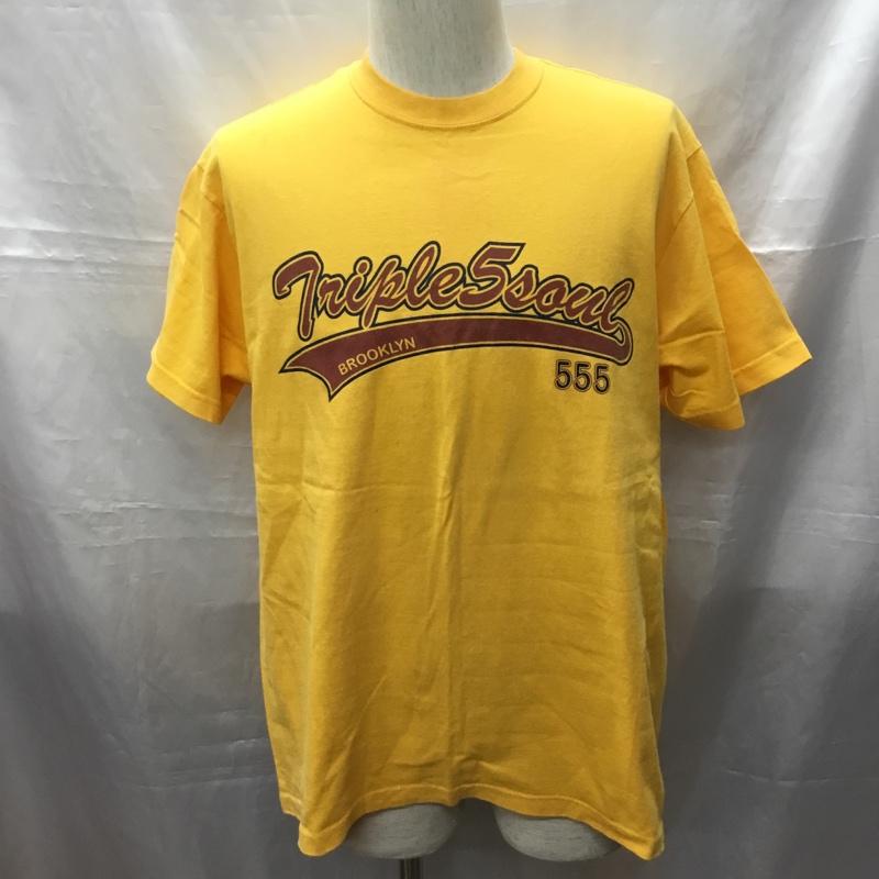 古着 USED Tシャツ 半袖 半袖カットソー プリントTシャツ クルーネックカットソー M ロゴ、文字 黄 / イエロー /  メンズ USED 古着 中古 10115629