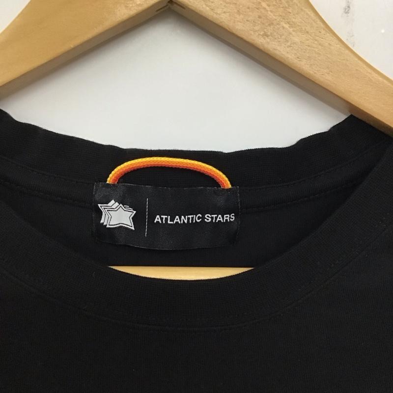 アトランティック スターズ Atlantic STARS Tシャツ 半袖 半袖カットソー プリントTシャツ クルーネックカットソー L ロゴ、文字 黒 / ブラック /  メンズ USED 古着 中古 10140314