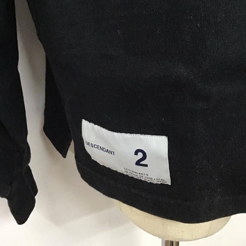 ディセンダント DESCENDANT カットソー 長袖 長袖カットソー ポロシャツ プリントカットソー 2 ロゴ、文字 白 / ホワイト / X 黒 / ブラック /  メンズ USED 古着 中古 10112703