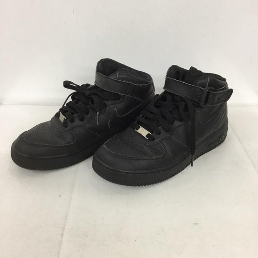ナイキ NIKE スニーカー スニーカー 314195-004 AIR FORCE 1 MID 25cm 25.0cm ロゴ、文字 黒 / ブラック /  レディース USED 古着 中古 10131827