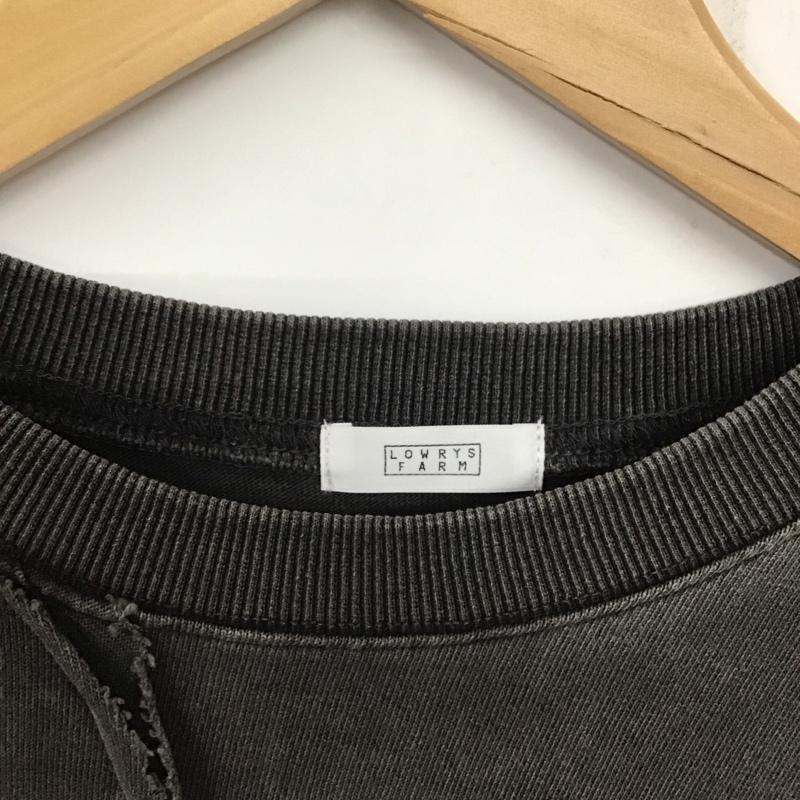 ローリーズファーム LOWRYS FARM カットソー 半袖 半袖カットソー 無地Tシャツ クルーネックカットソー スウェットカットソー 2 無地 黒 / ブラック /  レディース USED 古着 中古 10138798
