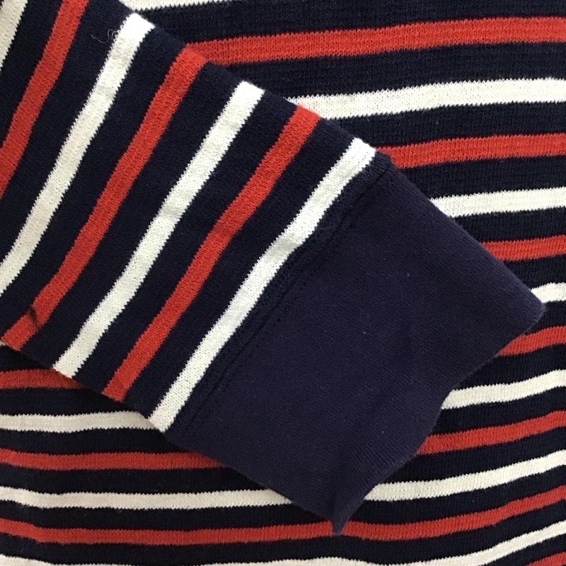 サイラス SILAS カットソー 長袖 10114301 胸ポケット 3 ボーダー柄 白 / ホワイト / X 赤 / レッド / X 紺 / ネイビー /  メンズ USED 古着 中古 10116825