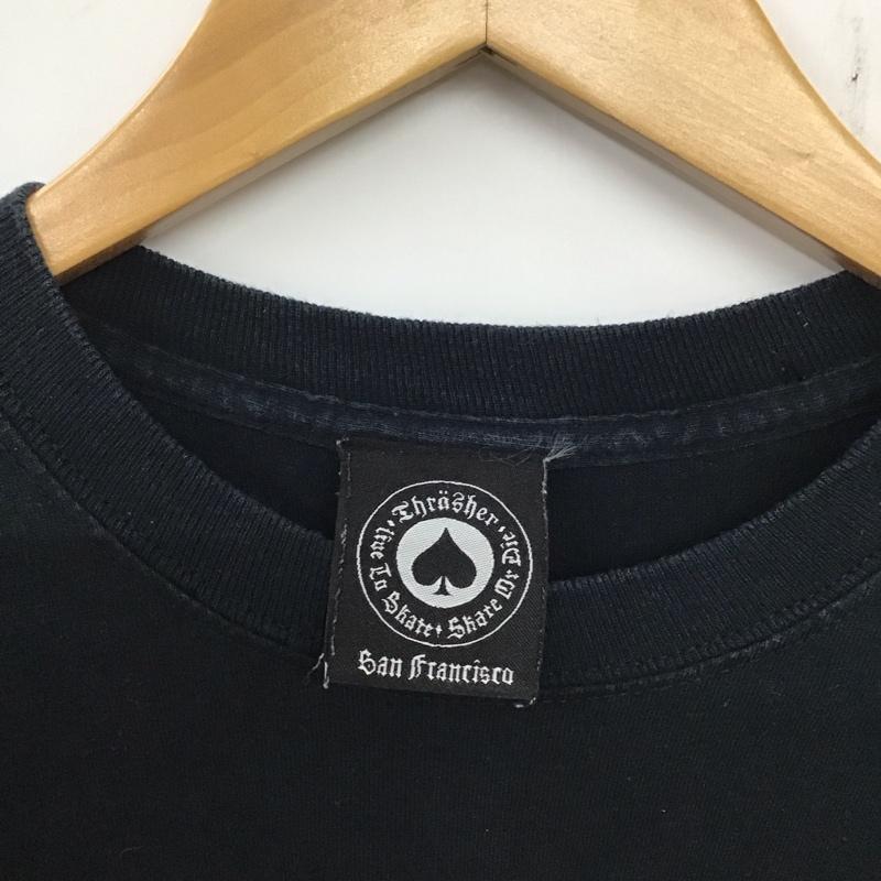 スラッシャー THRASHER カットソー 長袖 長袖カットソー プリントカットソー クルーネック M プリント 紺 / ネイビー /  メンズ USED 古着 中古 10137100