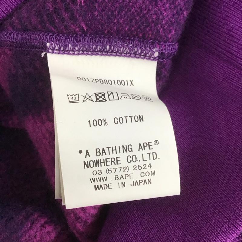 アベイシングエイプ A BATHING APE パーカー 長袖 ジップアップ カモフラージュ柄・迷彩 紫 / パープル /  メンズ USED 古着 中古 10107410