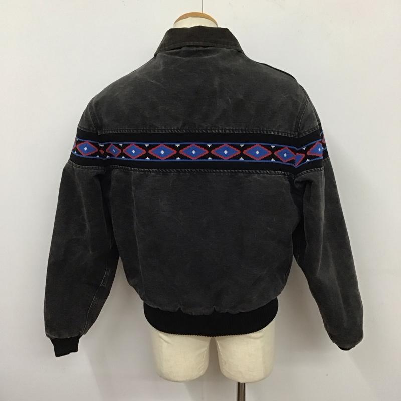 カーハート Carhartt ジャケット、上着 ジャケット、ブレザー ジップアップジャケット ジャンパー ジャケット 80s 90s チロリアン アウター ロゴ、文字 黒 / ブラック /  メンズ USED 古着 中古 10124167