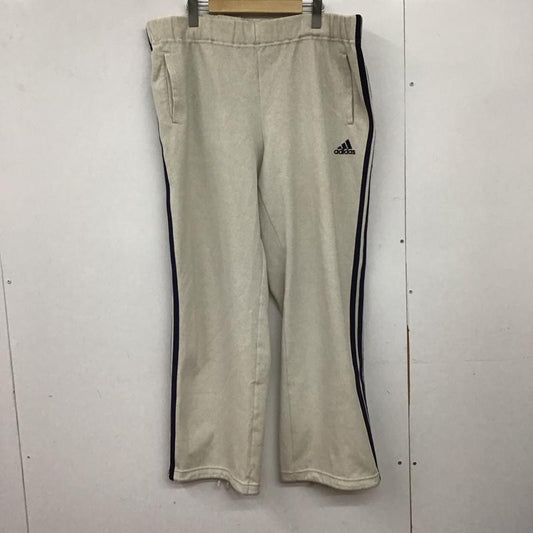 アディダス adidas パンツ ワークパンツ、ペインターパンツ ワークパンツ ワイドパンツ カジュアルパンツ ジャージ ロゴ、文字 アイボリー / アイボリー /  メンズ USED 古着 中古 10150607
