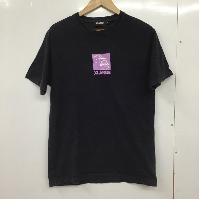 エクストララージ XLARGE Tシャツ 半袖 半袖カットソー プリントTシャツ クルーネックカットソー M ロゴ、文字 黒 / ブラック /  メンズ USED 古着 中古 10151349