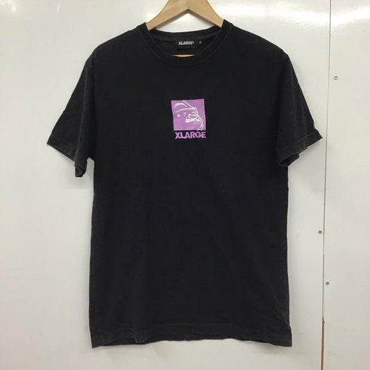 エクストララージ XLARGE Tシャツ 半袖 半袖カットソー プリントTシャツ クルーネックカットソー M ロゴ、文字 黒 / ブラック /  メンズ USED 古着 中古 10151349