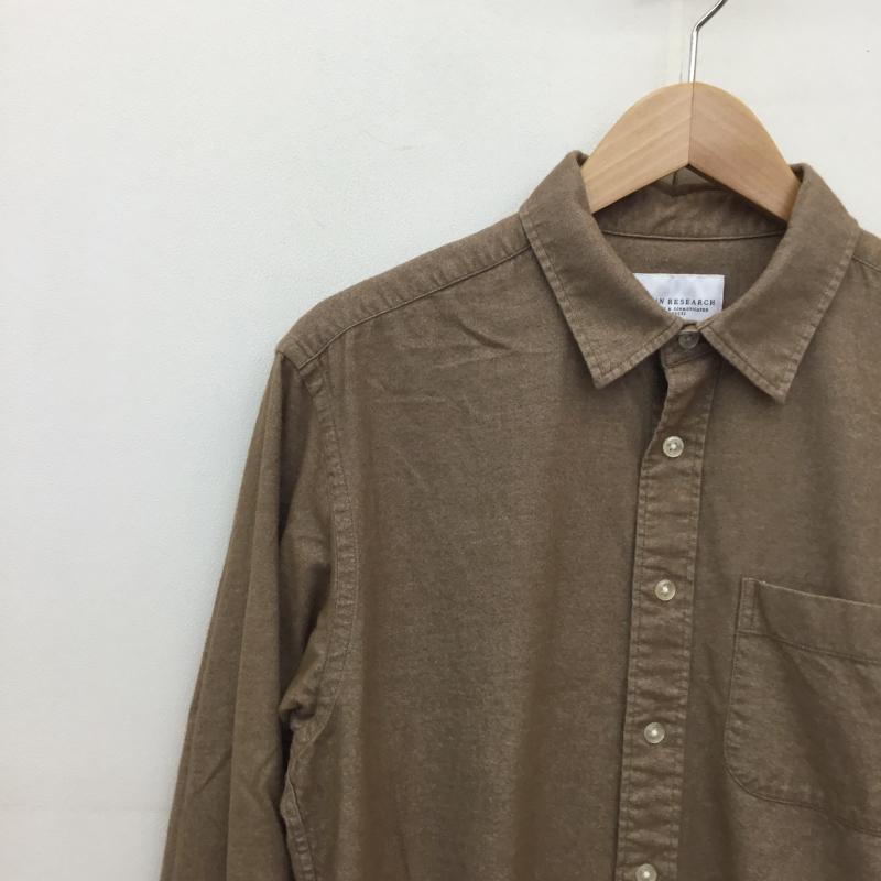 アーバンリサーチ URBAN RESEARCH シャツ、ブラウス 長袖 URBAN RESEARCH 長袖シャツ　No.UR97-13H001 L 無地 茶 / ブラウン /  メンズ USED 古着 中古 10129213